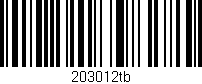 Código de barras (EAN, GTIN, SKU, ISBN): '203012tb'