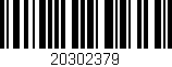 Código de barras (EAN, GTIN, SKU, ISBN): '20302379'