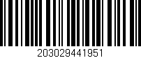 Código de barras (EAN, GTIN, SKU, ISBN): '203029441951'