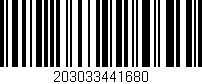 Código de barras (EAN, GTIN, SKU, ISBN): '203033441680'