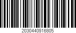 Código de barras (EAN, GTIN, SKU, ISBN): '2030440916805'