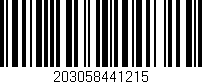 Código de barras (EAN, GTIN, SKU, ISBN): '203058441215'