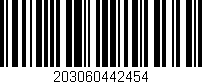 Código de barras (EAN, GTIN, SKU, ISBN): '203060442454'