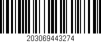 Código de barras (EAN, GTIN, SKU, ISBN): '203069443274'