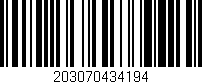 Código de barras (EAN, GTIN, SKU, ISBN): '203070434194'