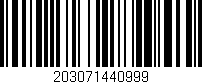 Código de barras (EAN, GTIN, SKU, ISBN): '203071440999'