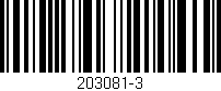 Código de barras (EAN, GTIN, SKU, ISBN): '203081-3'