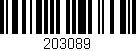 Código de barras (EAN, GTIN, SKU, ISBN): '203089'