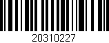 Código de barras (EAN, GTIN, SKU, ISBN): '20310227'