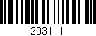 Código de barras (EAN, GTIN, SKU, ISBN): '203111'