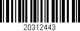 Código de barras (EAN, GTIN, SKU, ISBN): '20312443'