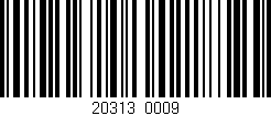 Código de barras (EAN, GTIN, SKU, ISBN): '20313/0009'