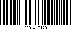 Código de barras (EAN, GTIN, SKU, ISBN): '20314/0129'
