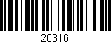 Código de barras (EAN, GTIN, SKU, ISBN): '20316'