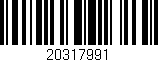 Código de barras (EAN, GTIN, SKU, ISBN): '20317991'