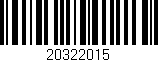 Código de barras (EAN, GTIN, SKU, ISBN): '20322015'