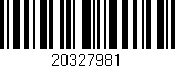 Código de barras (EAN, GTIN, SKU, ISBN): '20327981'
