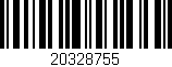 Código de barras (EAN, GTIN, SKU, ISBN): '20328755'