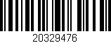 Código de barras (EAN, GTIN, SKU, ISBN): '20329476'