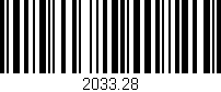 Código de barras (EAN, GTIN, SKU, ISBN): '2033.28'