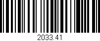 Código de barras (EAN, GTIN, SKU, ISBN): '2033.41'
