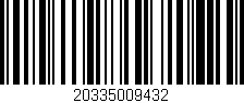 Código de barras (EAN, GTIN, SKU, ISBN): '20335009432'