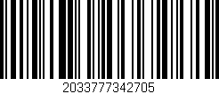 Código de barras (EAN, GTIN, SKU, ISBN): '2033777342705'