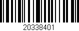 Código de barras (EAN, GTIN, SKU, ISBN): '20338401'