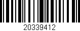 Código de barras (EAN, GTIN, SKU, ISBN): '20339412'