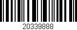 Código de barras (EAN, GTIN, SKU, ISBN): '20339888'