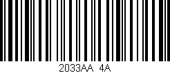 Código de barras (EAN, GTIN, SKU, ISBN): '2033AA/4A'