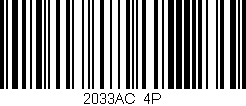Código de barras (EAN, GTIN, SKU, ISBN): '2033AC/4P'