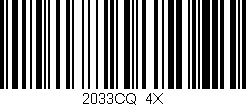 Código de barras (EAN, GTIN, SKU, ISBN): '2033CQ/4X'