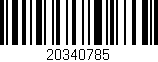 Código de barras (EAN, GTIN, SKU, ISBN): '20340785'