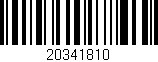 Código de barras (EAN, GTIN, SKU, ISBN): '20341810'