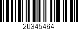Código de barras (EAN, GTIN, SKU, ISBN): '20345464'