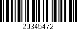 Código de barras (EAN, GTIN, SKU, ISBN): '20345472'
