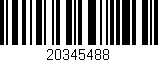 Código de barras (EAN, GTIN, SKU, ISBN): '20345488'