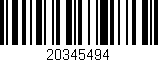 Código de barras (EAN, GTIN, SKU, ISBN): '20345494'