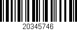 Código de barras (EAN, GTIN, SKU, ISBN): '20345746'