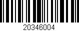 Código de barras (EAN, GTIN, SKU, ISBN): '20346004'