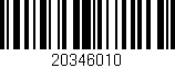 Código de barras (EAN, GTIN, SKU, ISBN): '20346010'