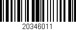 Código de barras (EAN, GTIN, SKU, ISBN): '20346011'