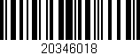 Código de barras (EAN, GTIN, SKU, ISBN): '20346018'