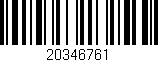 Código de barras (EAN, GTIN, SKU, ISBN): '20346761'