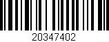 Código de barras (EAN, GTIN, SKU, ISBN): '20347402'
