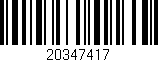 Código de barras (EAN, GTIN, SKU, ISBN): '20347417'