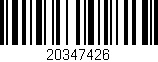 Código de barras (EAN, GTIN, SKU, ISBN): '20347426'
