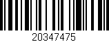 Código de barras (EAN, GTIN, SKU, ISBN): '20347475'