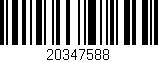 Código de barras (EAN, GTIN, SKU, ISBN): '20347588'